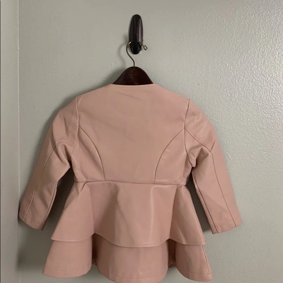 New Pink Faux Leather Jacket  7 - Picture 3 of 4